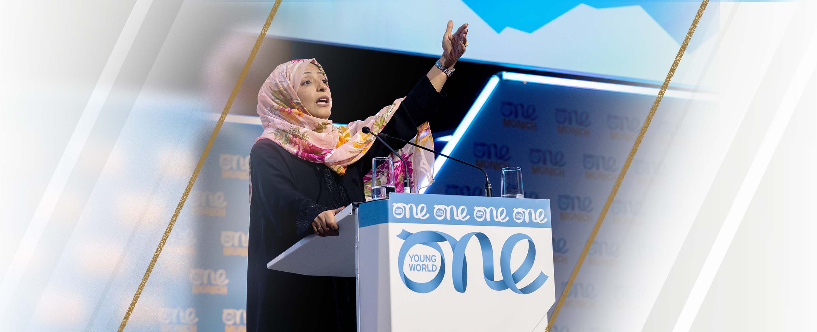 Tawakkol Karman Urges Moral Leadership and Global Justice at One Young World 2025 Summit in Munich